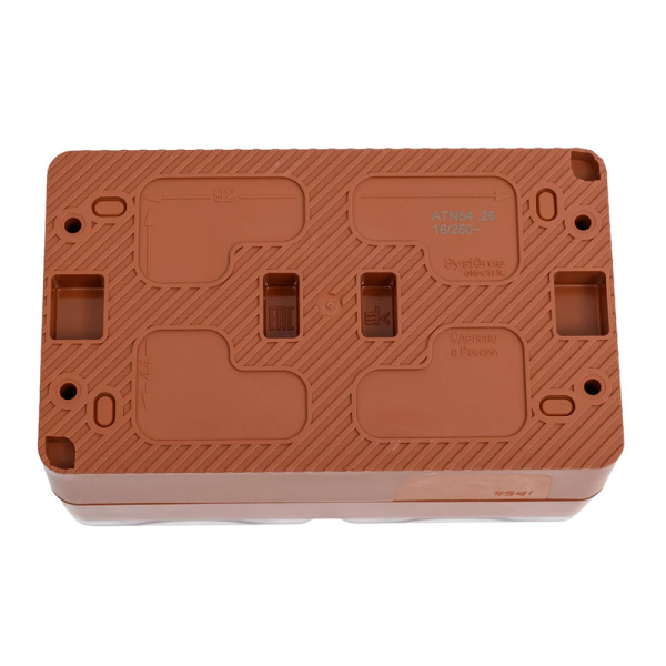 Картинка Розетка 2-местная IP54 16А 250B Терракотовый Systeme Electric ATLASDESIGN Profi54