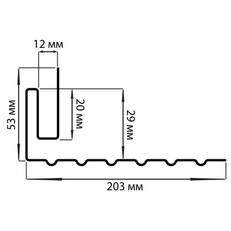 Изображение J-фаска ProfBuild Коричневая 3 м Картинка J-фаска ProfBuild Коричневая 3 м