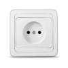 Universal Валери розетка без заземления Белая В-0022