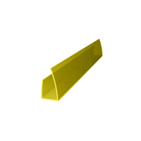 Профиль торцевой Желтый 2100х8 мм поликарбонат РоялПласт