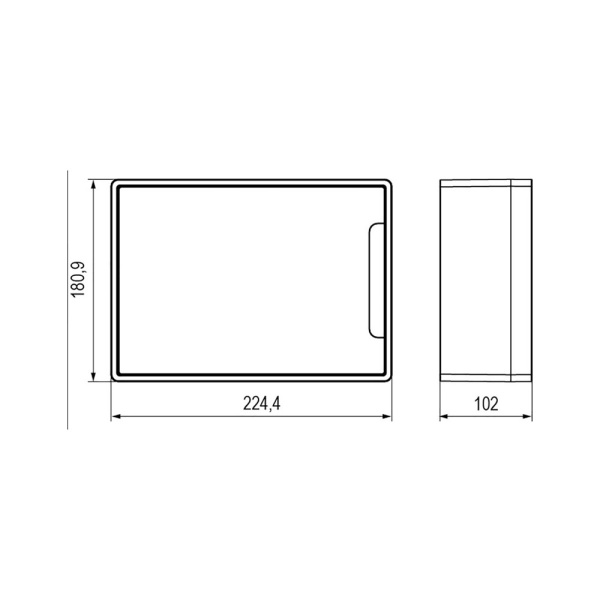 Картинка Корпус пластиковый настенный FRAME ЩРН-П-8 IP41 тонированная дверь F08W1WD DKC