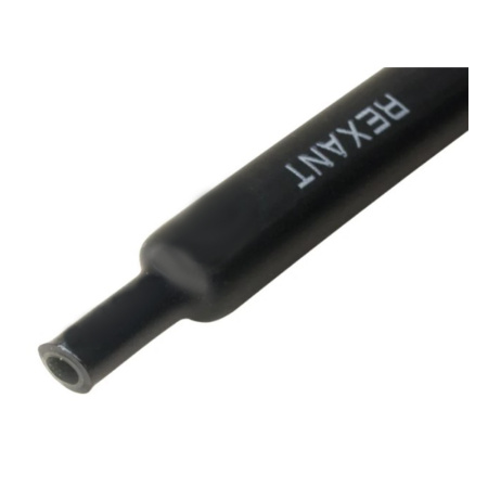 Картинка Термоусаживаемая трубка клеевая 18,0х6,0 3:1 1 м Черная Rexant