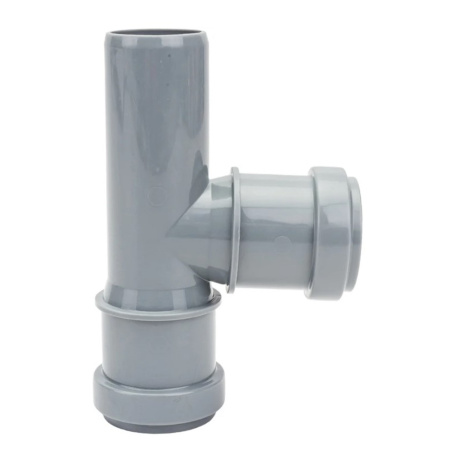 Картинка Тройник 32х32 87° для внутренней канализации Серый Политэк