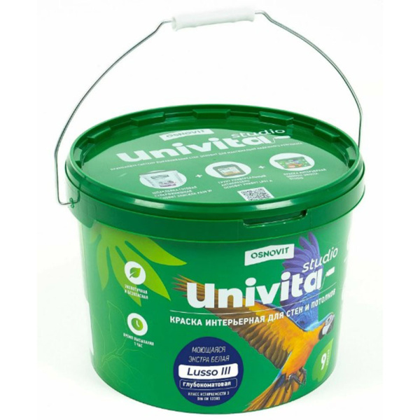 Картинка Интерьерная краска 9 л Основит Univita Studio Lusso III