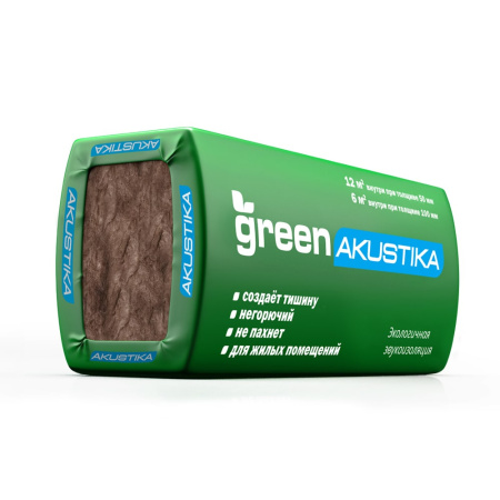 Утеплитель GreenTerm AKUSTIKA 1230х610х100 мм