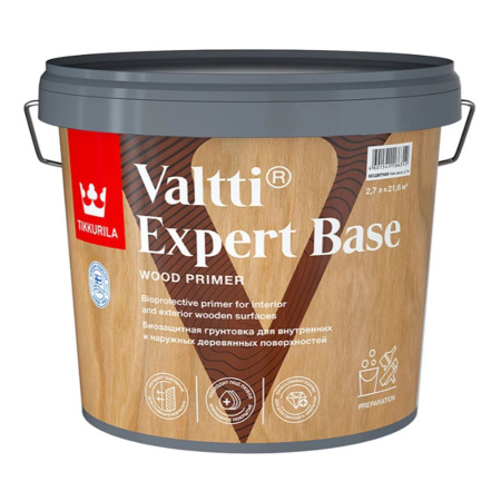 Грунт-антисептик для дерева  2,7 л Tikkurila/Tikkivala Valtti Expert Base