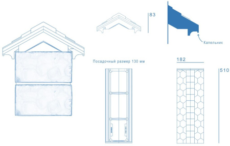 Изображение Парапет полимеркомпозитный ZKING 130х500 мм 0,5 кирпича Коричневый Картинка Парапет полимеркомпозитный ZKING 130х500 мм 0,5 кирпича Коричневый