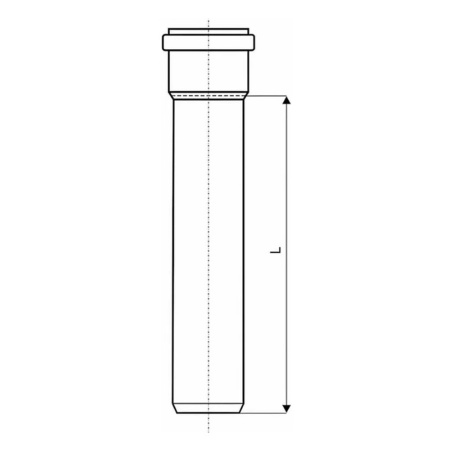 Картинка Труба канализационная 90x250 мм НТЕМ однораструбная Серая Ostendorf