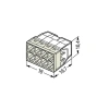 Картинка Клемма 8-х проводная 0.5-2.5 мм для распределительной коробки Без пасты Белая WAGO