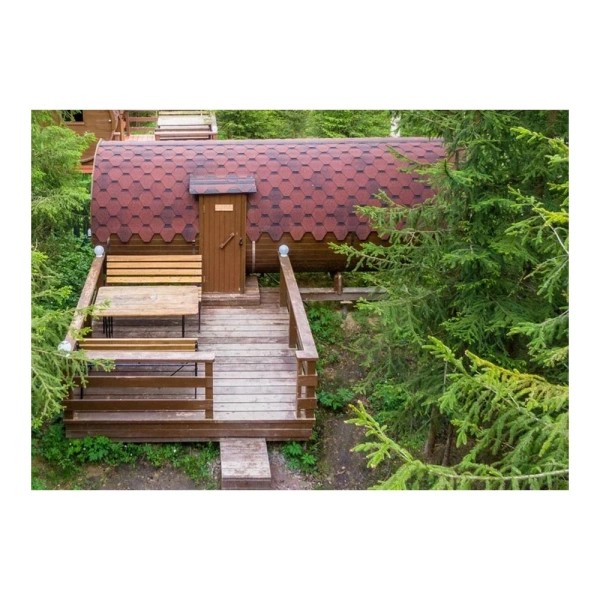 Картинка Гибкая черепица SHINGLAS коллекция Финская Соната цвет Красный 3 м² в упаковке