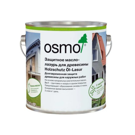 Защитное масло-лазурь для наружных работ Палисандр 0,22 л Osmo Holzschutz l-Lasur