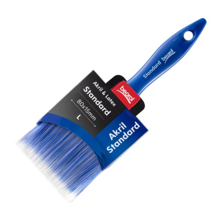 Картинка  Кисть плоская Акрил стандарт 80 мм синяя BEOROL