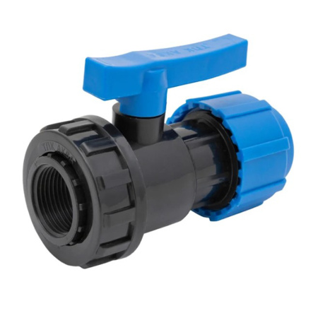 Кран шаровой компрессионный ВР разъемный d 32х1/2" ТПК-АКВА Политэк