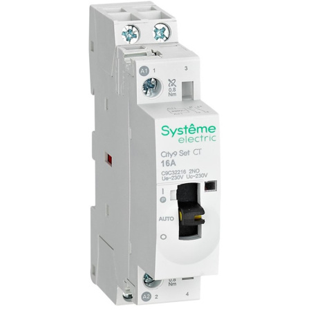 Картинка Контактор 2P 2НО 16A AC 230В-230В City9 Systeme Electric