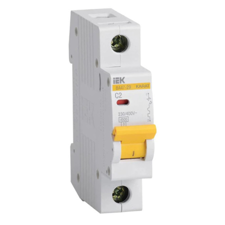 Картинка Выключатель автоматический 1п 2А С ВА47-29 4.5кА IEK