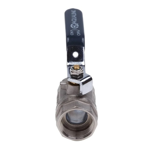Картинка Кран шаровой ВВ 1/2" ручка никелированный AQUALINK