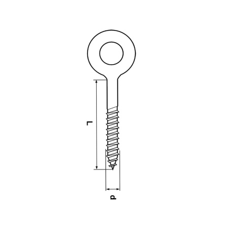 Картинка Шуруп с кольцом 5х20 мм