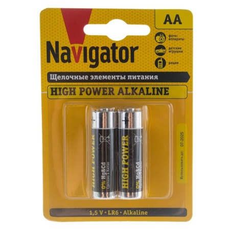 Батарейка тип АА Alkaline NBT-NE-LR6-BP2 Navigator Group