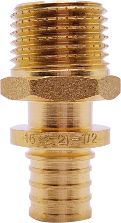 Картинка Переход НР 16-1/2" Латунь РОСТерм