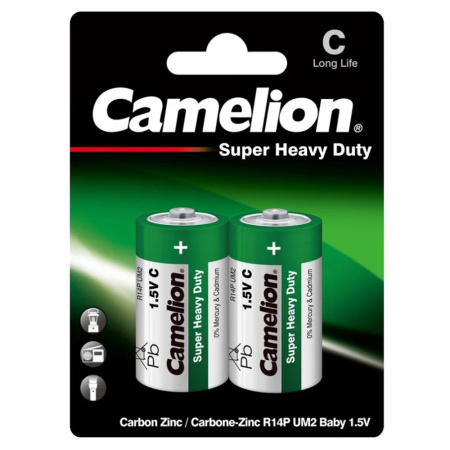 Батарейка Элемент питания LR14 1.5В BL-2 Camelion Green