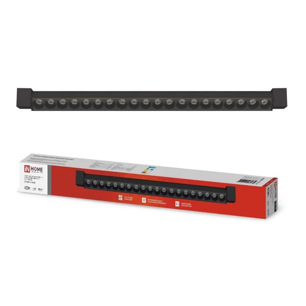 Картинка Светильник трековый светодиодный LTR-02R-TL 4040B 40Вт 4000К 605 мм 24° Черный TOP-LINE IN HOME