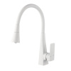 Смеситель для кухни, гибкий излив, латунь VALFEX Tureis White