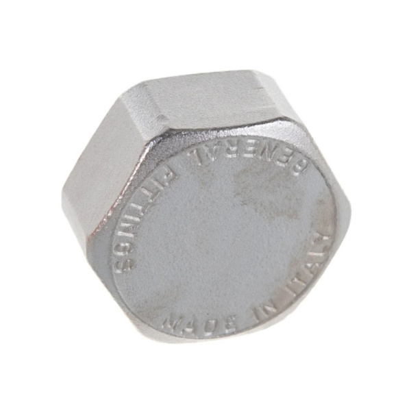 Картинка Заглушка ВР 3/4" никелированная STOUT