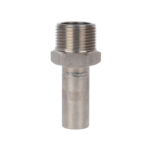 Картинка Вставка переходная НПр-НР Ø 18х3/4" Нержавеющая сталь ROMMER
