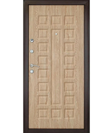 Картинка Дверь Форпост Квадро Ель карпатская размер 960х2050 мм Левая с цилиндрическим замком и дверной фурни