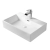 Умывальник подвесной Quadra 60 прямоугольный 1 отверстие по центру Белый Selena