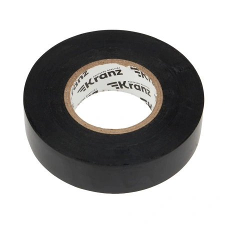 Картинка Изолента ПВХ профессиональная 19х0.18 мм 20 м Черная KRANZ