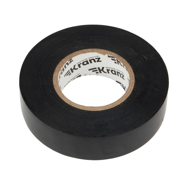 Картинка Изолента ПВХ профессиональная 19х0.18 мм 20 м Черная KRANZ