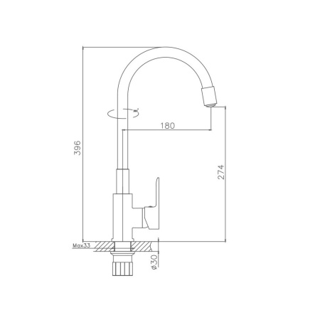 Картинка Смеситель для кухни гибкий силиконовый излив латунь VALFEX Estreya Green VF.70112-12
