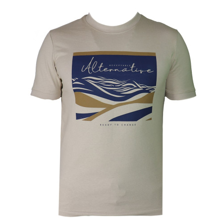 Samo Мужская футболка с принтом цвет Бежевый размер 50