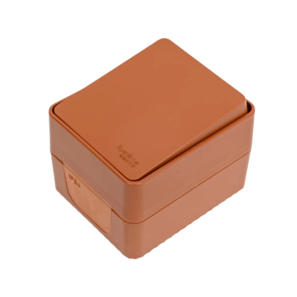 Картинка Выключатель 1 клавиша IP54 10 АХ Терракотовый Systeme Electric ATLASDESIGN Profi54