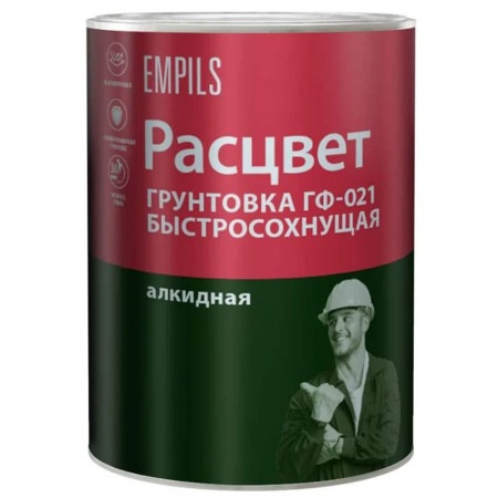 Грунтовка Расцвет ГФ-021 быстросохнущая Серая 1 кг