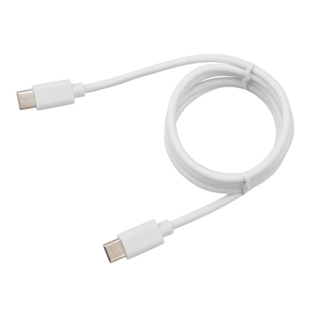 Картинка Кабель Type-C - Type-C 3А 60Вт 1м ПВХ Белый Power Delivery зарядка электронных устройств