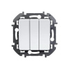 Legrand Inspiria Белый выключатель трехклавишный 673640