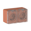 Картинка Розетка 2-местная IP54 16А 250B Терракотовый Systeme Electric ATLASDESIGN Profi54