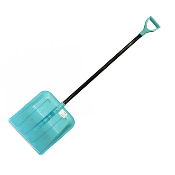 Картинка Лопата снеговая алюминиевый черенок и ручка 41х45 Бирюза Sturm