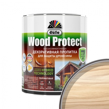 Пропитка декоративная для дерева Dufa Wood Protect Бесцветный 0,75 л