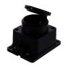 Картинка Колодка Каучук одноместная Черная с заглушкой 2P+PE 9321 IN HOME
