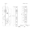 Картинка Корпус замка-замок врезной КЗВУ-115 Полированная латунь
