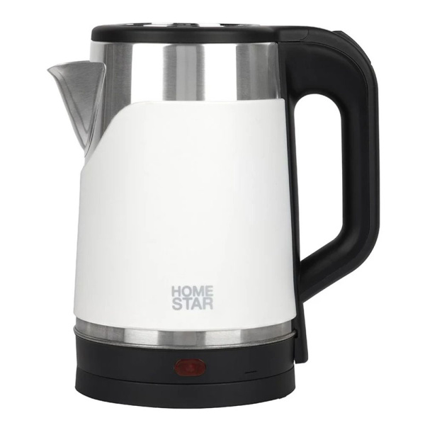 Картинка Чайник HS-1043 на 1.7 л двойной корпус Белый HomeStar