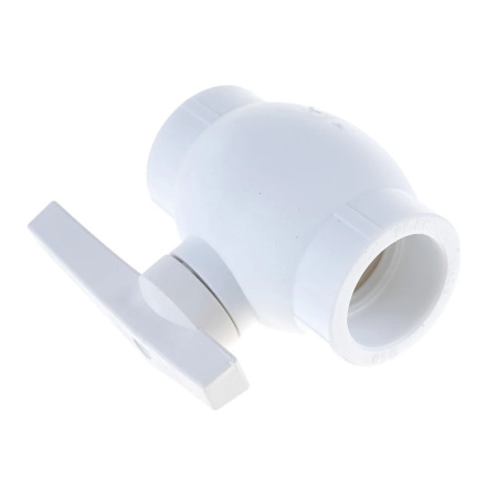 Картинка Кран шаровой 50 мм полипропилен PPR Белый Valfex