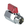Картинка Кран шаровой MINI 1/2" В/Н латунь никелированная VALFEX