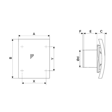 Картинка Вентилятор вытяжной с обратным клапаном Ø 100 DICITI BREEZE 4C