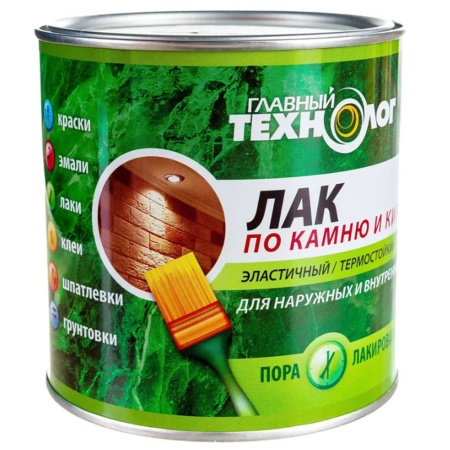 Лак по камню и кирпичу Матовый 0,75 л Главный Технолог