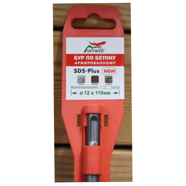 Картинка Бур 12х110 мм SDS-plus 4 грани SKYWER