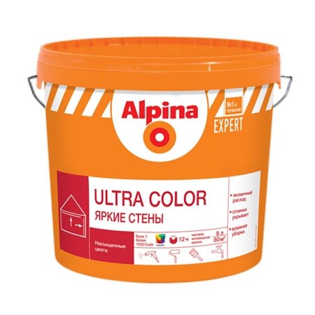 Краска Alpina Эксперт Ультра Колор яркие стены BС 2.35 л